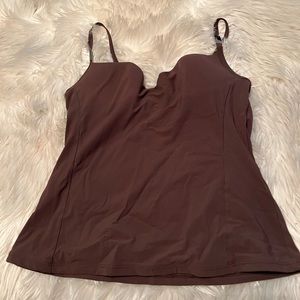 Calvin Klein Brown Tankini with Molded Cups